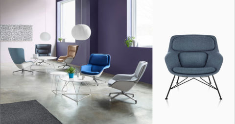 Striad Lounge Chair and Ottoman